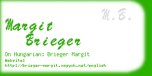 margit brieger business card